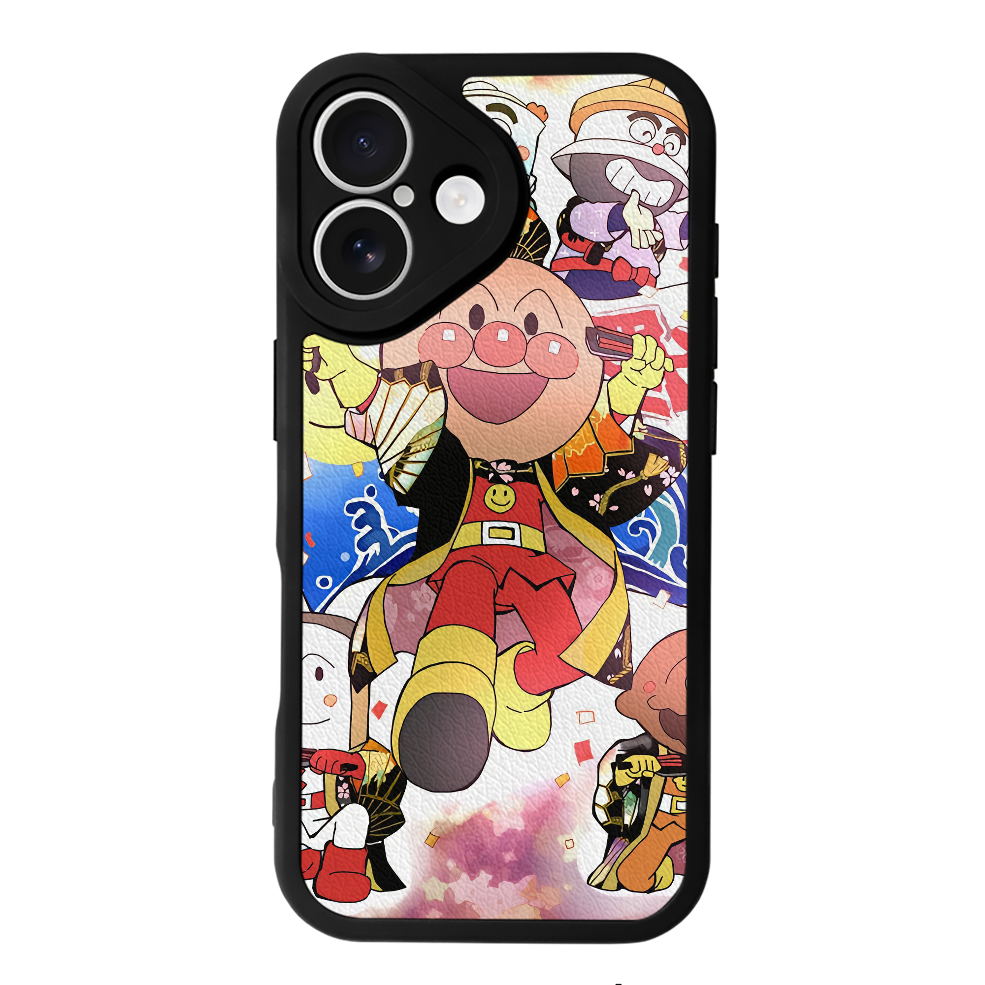 （画像用） アンパンマン Anpanman 【iPhone 16シリーズ対応】シリコンスマホケース（レザー調） 材質：シリコン
